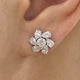 Diamond Stud Earrings 1.9 ct White Gold