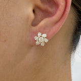 Diamond Stud Earrings 1.9 ct Yellow Gold