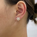 Diamond Stud Earrings 1.9 ct Yellow Gold