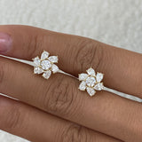 Diamond Stud Earrings 1.9 ct Yellow Gold