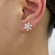 Diamond Stud Earrings 2 ct Rose Gold