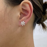 Diamond Stud Earrings 2 ct Rose Gold