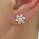Diamond Stud Earrings 2 ct Rose Gold