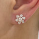 Diamond Stud Earrings 2 ct Rose Gold