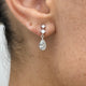 Diamond Drop Earrings 1.39 ct White Gold