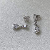 Diamond Drop Earrings 1.39 ct White Gold