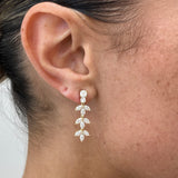 Diamond Drop Earrings 2.19 ct Yellow Gold