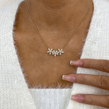 Diamond Pendant Necklace 1.4 ct Yellow Gold