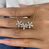 Diamond Pendant Necklace 1.4 ct Yellow Gold