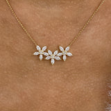 Diamond Pendant Necklace 1.4 ct Yellow Gold