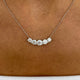 Diamond Chain Pendant 3.04 Carat White Gold 14K