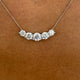 Diamond Chain Pendant 3.04 Carat White Gold 14K