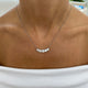 Diamond Chain Pendant 3.04 Carat White Gold 14K