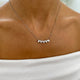 Diamond Chain Necklace 1.29 Carat White Gold 14K