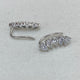 Diamond Climber Earrings 1.4 ct White Gold