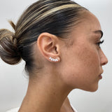 Diamond Climber Earrings 1.57 ct Rose Gold