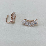 Diamond Climber Earrings 1.57 ct Rose Gold