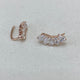 Diamond Climber Earrings 1.5 ct Rose Gold