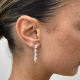 Diamond Dangle Earrings 2.70 ct White Gold