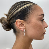 Diamond Dangle Earrings 2.70 ct White Gold