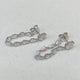 Diamond Dangle Earrings 2.7 ct White Gold