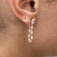 Diamond Dangle Earrings 2.80 ct Rose Gold