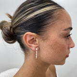 Diamond Dangle Earrings 2.80 ct Rose Gold