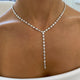 Diamond Lariat Necklace 8.5 ct White Gold