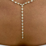 Diamond Lariat Necklace 8.5 ct Yellow Gold
