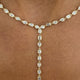 Diamond Lariat Necklace 8.56 ct Yellow Gold