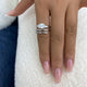 Toi-et Moi Ring 1.6 ct TCW , Solid Gold 14k