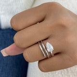 Toi-et Moi Ring 1.6 ct TCW , Solid Gold 14k