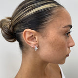 Diamond Hoop Earrings 1.3 ct White Gold