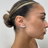 Diamond Climber Earrings 1.9 ct White Gold