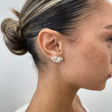 Diamond Stud Earrings 3.9 ct Yellow Gold