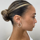 Diamond Hoop Earrings 3.55 ct Yellow Gold