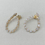 Diamond Hoop Earrings 3.55 ct Yellow Gold