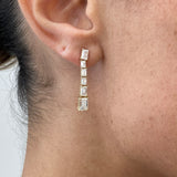 Diamond Drop Earrings 2.6 ct Yellow Gold