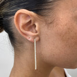 Diamond Drop Earrings 1.4 ct Yellow Gold