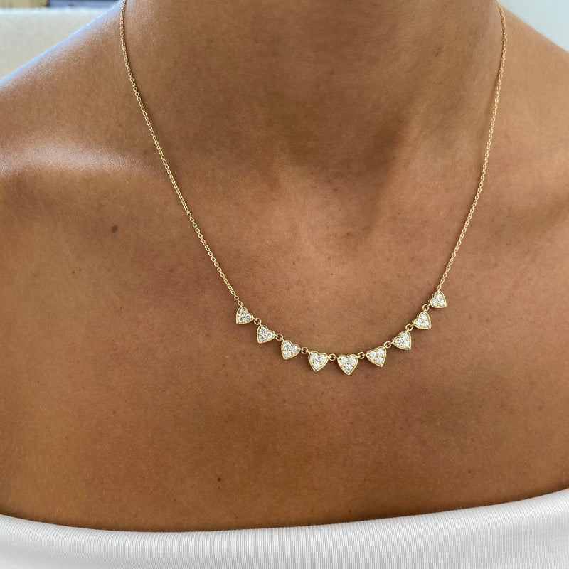 Diamond Pendant Necklace 0.8 ct Yellow Gold