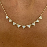 Diamond Pendant Necklace 0.8 ct Yellow Gold