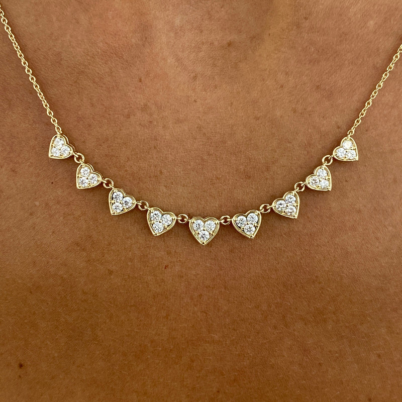 Diamond Pendant Necklace 0.8 ct Yellow Gold