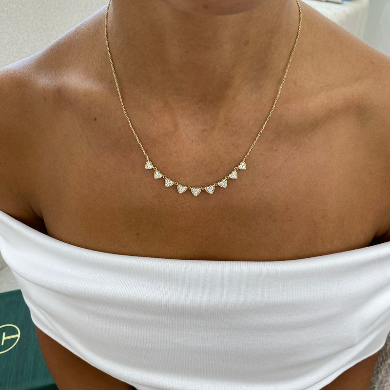 Diamond Pendant Necklace 0.8 ct Yellow Gold