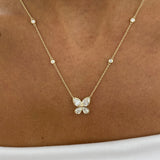 Diamond Pendant Necklace 1.5 ct Yellow Gold