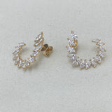 Diamond Hoop Earrings 3.7 ct Yellow Gold