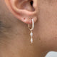 Diamond Dangle Earrings 0.87 ct Rose Gold