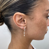 Diamond Dangle Earrings 0.8 ct Rose Gold