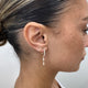 Diamond Dangle Earrings 0.8 ct Rose Gold