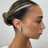 Diamond Hoop Earrings 3 ct Yellow Gold