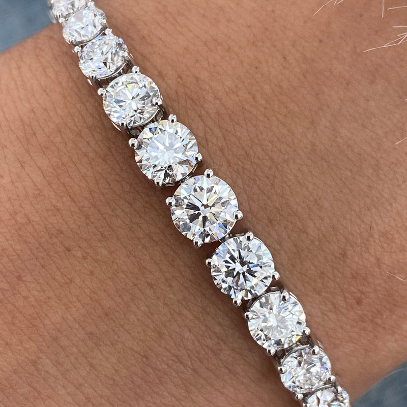 Diamond Tennis Bracelet 10.25 ct White Gold